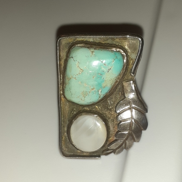SOLD VTG 💙 Mother of Pearl & Turquoise - Picture 2 of 10